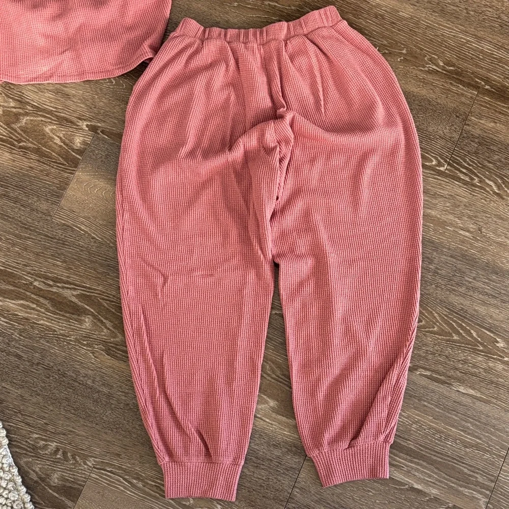 Abercrombie & Fitch Pink Waffle Lounge Set - Picture 3 of 7